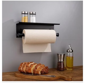 Organisateur de rangement multifonctionnel pour salle de bain, porte-rouleau de papier toilette en aluminium étanche pour hôtel, grand porte-mouchoirs - Product Image 5