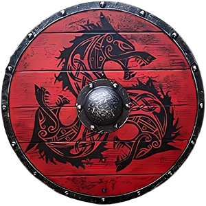 Bouclier Viking en bois, décoration murale médiévale, bouclier rond de guerrier nordique, réplique viking artisanale, décoration pour la maison - Product Image 5