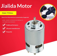 Moteur CC à balais personnalisable 775 à couple élevé 12V/24V pour aspirateur, sèche-cheveux, pompe à air et petits appareils