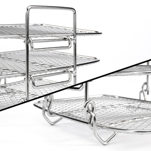 <span class=keywords><strong>3</strong></span>-слойная стойка для гриля, квадратная полка, стойка для фритюрницы для Ninja DZ201 DZ401, мощная двойная корзина, стойка для фритюрницы, аксессуары для воздушной фритюрницы - Product Image 2