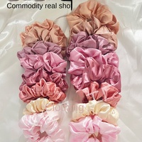 Ensemble de 16 anneaux élastiques pour cheveux de couleur unie corde de queue de cheval holographique pour femmes