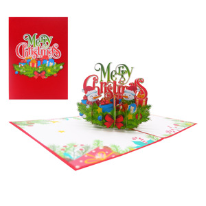 Tarjeta 3D Pop-up de Navidad, Arte en Papel Hecho a Mano, Diseño Vietnamita, Tarjeta de Regalo Plegable para Navidad, Bodas y Amor, con Sobre - Product Image 3
