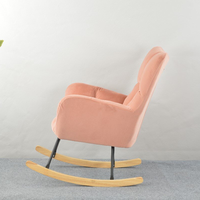 Fauteuil à bascule moderne et confortable en tissu durable, idéal pour l'intérieur : maison, bureau, chambre, balcon, hôtel, école