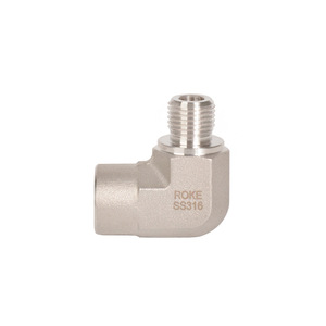 ข้อต่อข้อศอกสแตนเลส ROKE เกลียวใน-นอก NPT 316 SS ข้อต่อไฮดรอลิก - Product Image 5