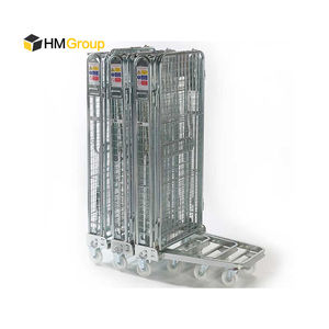 Magazzino pieghevole filo di metallo acciaio metallo tuffo caldo zinco 3 lato aperto Roll bar - Product Image 4