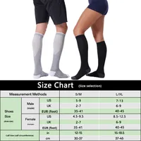 Chaussettes de compression pour mollets en tricot respirant et anti-frottement - Nylon ODM pour la course à pied, le yoga, absorbant la transpiration, désodorisant