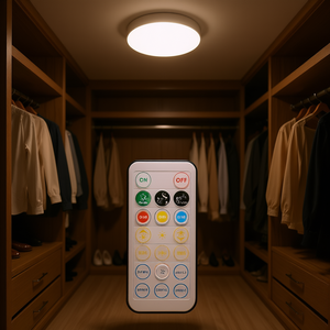 Luz de techo con sensor de movimiento recargable magnética, regulable a distancia, para armario, LED, blanco frío, plástico, diseño moderno - Product Image 2