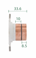 Support de balais de charbons pour anneau collecteur (dimensions : 32*17.3 / 33.6*10*8.5 X 2 anneaux), pour assemblages de collecteurs à anneaux.