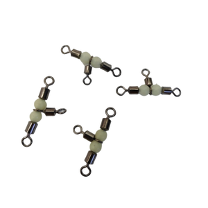 Pêche robuste lumineux <span class=keywords><strong>Triple</strong></span> T forme baril émerillons roulants perles de poire émerillons à 3 voies ligne croisée nouveau Design émerillons boutons-pression - Product Image 1