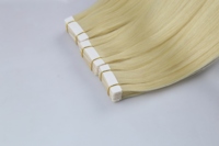 Extensions de cheveux humains à bandes adhésives, qualité Remy, double tirage, texture russe, prix de gros