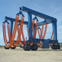 Grue de portique résistante d'ascenseur de grue de bateau pour la construction navale avec la roue en caoutchouc