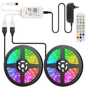Tira de luces <span class=keywords><strong>Led</strong></span> Tuya <span class=keywords><strong>WiFi</strong></span> RGB, 12V, 5050, decoración de habitación, dormitorio, trabajo con <span class=keywords><strong>Smart</strong></span> Life, Alexa, Google Home, tira <span class=keywords><strong>led</strong></span> RGB - Product Image 1