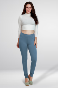 Leggings stretch gris foncé pour femmes, taille haute, coupe slim, longueur cheville, confortables, décontractés, à porter au quotidien, leggings tendance - Product Image 6