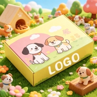 Boîte d'expédition en carton ondulé durable et imperméable, grand lot pour l'emballage en gros des supermarchés d'animaux de compagnie
