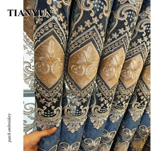 <span class=keywords><strong>Rideaux</strong></span> occultants européens brodés de style luxueux en chenille polyester isolant, personnalisables, <span class=keywords><strong>pour</strong></span> chambre et salon, vente directe - Product Image 5