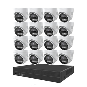 4CH 4k 8MP POE NVR Hệ thống 4 cái 8MP ai thông minh ánh sáng kép Microphone PoE IP Ngoài Trời CCTV Dome máy ảnh Kit - Product Image 3