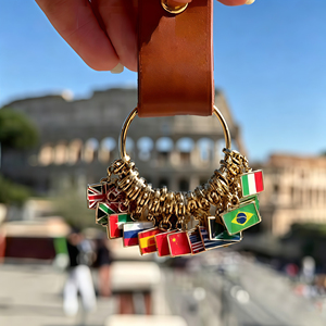 Breloques personnalisées drapeaux nationaux <span class=keywords><strong>pour</strong></span> bracelets DIY, en acier inoxydable plaqué or, vente en gros, <span class=keywords><strong>pour</strong></span> la <span class=keywords><strong>fabrication</strong></span> de <span class=keywords><strong>bijoux</strong></span> - Product Image 1