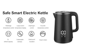 Termo Eléctrico de Diseño Moderno para Mantener el Calor, 1.8L 1500W, con Control de Temperatura, Inalámbrico, Doble Capa, Hervidor de Agua Eléctrico Automático - Product Image 6