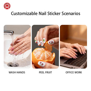 プラスチックネイルステッカー粘着ネイルアートラップデカールフルーツスライダーレーザーデザイン環境に優しい和風マニキュアツール供給 - Product Image 2