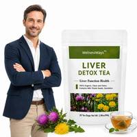 Tisane Détoxifiante pour le Foie en Sachets – Chardon-Marie, Racine de Pissenlit, Curcuma – Nettoyage Naturel du Foie, Soutien Digestif – OEM ODM