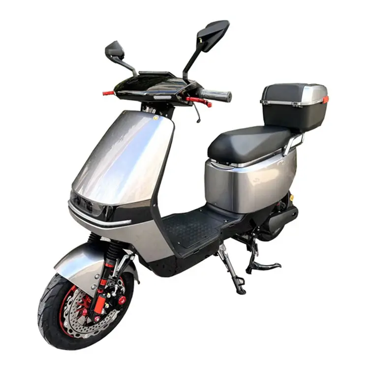 Ucuz yüksek hızlı elektrikli Scooter 60V 20AH pedallar ile elektrikli motosiklet disk fren