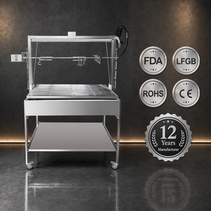 Parrilla Santa María de 1200 mm con Asador Giratorio, Elevación Manual con Volante, Acero Inoxidable, Parrilla <span class=keywords><strong>Argentina</strong></span> para Asar Cordero Entero - Product Image 5