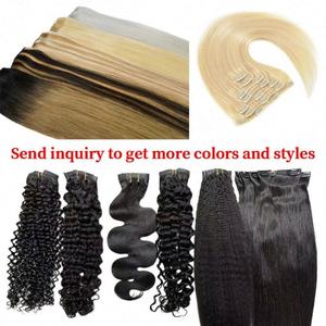 ISWEET Vente en gros de cheveux humains bruts alignés sur les cuticules, extensions de cheveux à clipser - Product Image 2