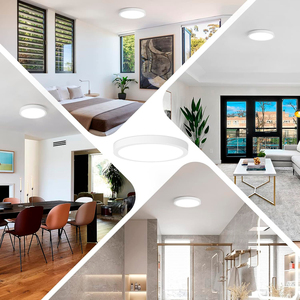 Luz de Techo con Sensor de Movimiento LED IP44 de 9 Pulgadas para Interiores Lámpara de Perfil Bajo con Sensor para Clóset Sótano Garaje Despensa - Product Image 6