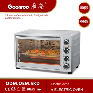 Horno Eléctrico Guangrong de 33L, Horno para <span class=keywords><strong>Pizza</strong></span> de Gran Capacidad Multifuncional con Bandeja Giratoria y Control Mecánico - Product Image 2