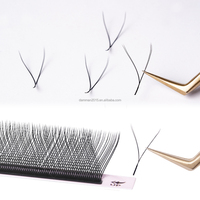 DAMMAN YY cils 0.07 C D Curl Mix longueur Super doux Double conseils Y forme cils Extension ventilateurs préfabriqués 2D Volume cils
