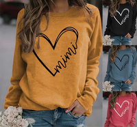 Sweat-shirt à manches longues pour femme Rapid Crest Signet Femme Frau Donne Mujer Sweat Bluza Lettering Typeface Glyph Motto Round Neck