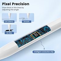 Stylet capacitif actif de précision OEM/ODM avec pointe en POM, charge rapide en 15 minutes, autonomie de 10 heures et rejet de la paume pour tablette iPad