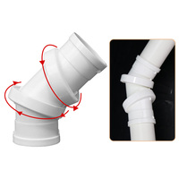 Usine directement vente UPVC raccords de tuyauterie en PVC Double Union joint universel pivotant pour tuyau vidange eau 50 75 110 160mm
