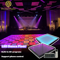 Dalles de sol lumineuses pour scène de fête 16x16 pieds, dalles de danse LED magnétiques 3D filaires pour mariage en extérieur