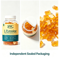 SYC BIO L-Tyrosine Gummies sans sucre 60 unités Soutien Cognitif Sans gluten, sans soja, sans produits laitiers Complément Alimentaire Adultes