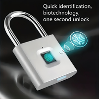 Mini cadenas intelligent Identification rapide Alarme de faible puissance Serrure intelligente d'empreintes digitales sûre