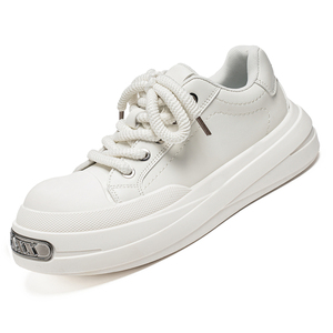 Nouvelles chaussures de sport décontractées à lacets, à bout rond, à talon épais, durables, de couleur blanche, tendance automne - Product Image 6