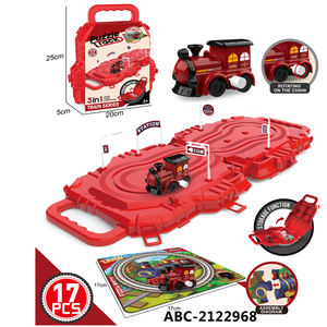 Luckytoys divertidos juguetes tragamonedas creativos 17 piezas 3 en 1 Wind up Train Series Puzzle Track Toy Set Floor Puzzle Play Mat - Product Image 2