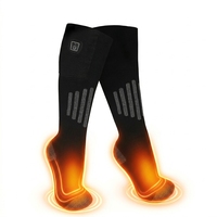 Chaussettes chauffantes électriques rechargeables à design personnalisé, respirantes, à séchage rapide, antidérapantes, en Spandex/Nylon/Coton