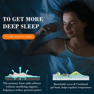 <span class=keywords><strong>3</strong></span> Zoll Queen Memory <span class=keywords><strong>Foam</strong></span> Matratzen auflage, Cooling Gel Bed Topper mit abnehmbarem Bezug, weich & Schmerz linderung & atmungsaktiv - Product Image 5