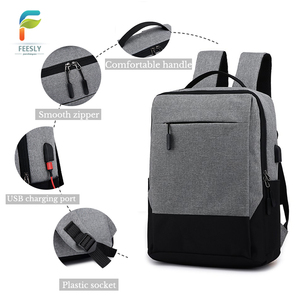 Sac à dos pour ordinateur portable en nylon élégant, grande capacité, étanche, pour affaires et école, avec port USB et lumière intégrée, idéal pour les déplacements quotidiens - Vente en gros usine - Product Image 3