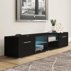 Ensemble Meuble TV en Verre pour Salon et <span class=keywords><strong>Table</strong></span> <span class=keywords><strong>Basse</strong></span>, Meuble TV Moderne avec <span class=keywords><strong>Table</strong></span> <span class=keywords><strong>Basse</strong></span> et Support TV - Product Image 6