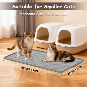 Tapis anti-dérapant pour litière de chat en silicone de qualité alimentaire, facile à nettoyer, imperméable, pour usage intérieur, design personnalisé disponible - Product Image 3