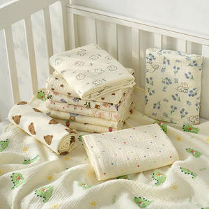 ผ้าห่มห่อตัวเด็กทารกแบบสองชั้น ผ้าเครปเนื้อนุ่มสบาย ลายการ์ตูน ผ้าฝ้าย สำหรับห่อตัว <span class=keywords><strong>นอน</strong></span>หลับสบาย - Product Image 2