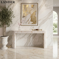 Table console de rangement moderne de luxe Lander Mobilier d'entrée au design en marbre pour le salon et le hall