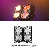 Projecteur LED COB 4*150W Blanc Chaud et Blanc Froid 2-en-1, Éclairage Scénique à 4 Yeux pour Public