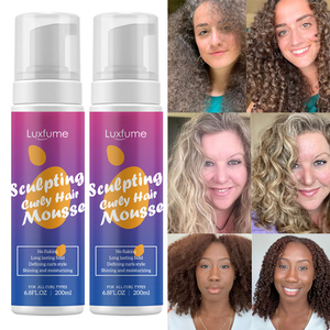 Luxfume Marque Privée <span class=keywords><strong>Mousse</strong></span> Coiffante Sans Résidus Anti-Frisottis Fixation Forte pour Cheveux Bouclés et Cheveux Noirs - Product Image 1