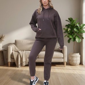 Conjunto Deportivo de 2 Piezas, Pantalones Largos de Invierno Unisex con Diseño de Logotipo Personalizado al por Mayor, Ropa Deportiva, Antibacteriano, Sólido - Product Image 3