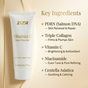 Nettoyant Moussant Anti-Âge Éclaircissant à la Vitamine C 120ml Collagène Niacinamide Lavage Doux Anti-Taches Brunes - Product Image 1