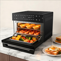 Four à toaster électrique multifonctionnel, capacité XL de 30 L, 18 modes de cuisson, chauffage uniforme, parfait pour une utilisation familiale, four électronique